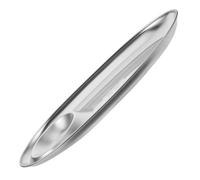 BETOOKY Plato Ovalado de Acero Inoxidable para Mojar Patatas Fritas y Dumplings Diseño Dividido y Sección Pequeña para Salsas, Adecuado para Mesa y Múltiples Ocasiones