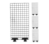 BETOOKY Separador de Acuario Plástico Negro Pequeño 4 Piezas con Rejilla Filtrante para Peceras, Divisor para Tanque con Clip 8 Unidades, Adecuado para División y Filtración en Acuarios