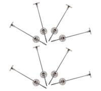 BETOOKY Soporte 8 Piezas de Varilla de Tracción de Hierro Placa Redonda, Suave y Alta Resistencia para Puertas Abatibles de Armario para Dormitorios y Salas