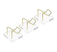 BETOOKY Soporte de Exhibición Acrílico Dorado para Minerales y Piedras Preciosas, 3 Piezas, Almacenamiento Organizado y Diseño Elegante para Espacios Interiores