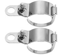 BETOOKY Soporte de Horquilla de Metal Ajustables Construcción Sólida y Superficie Pulida 2 Piezas para Tubos de Horquilla de 30mm a 43mm para Intermitentes de Motocicleta