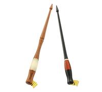BETOOKY Soporte para Pluma de Caligrafía Oblicuo de Madera, Brida Extraíble de Latón, 2 Unidades para Dibujo de Cómics y Caligrafía Inglesa, Accesorio Portátil para Artistas