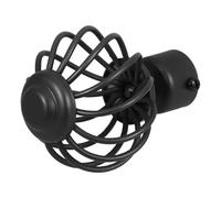 BETOOKY Tapa de Extremo para Barra de Cortina Romana, Accesorio Negro de Hierro 28 Mm, Remate Decorativo para Barras de Ventana y Cortinas en Salón y Dormitorio