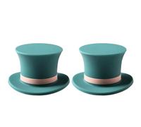 BETOOKY Tapón de Botella de Vino Pack de 2 Unidades de Silicona Forma de Sombrero Verde, Reutilizable Buen Sellado para Fiestas y Diversas Ocasiones