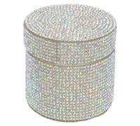 BETOOKY Taza de Acrílico para Manicura con Soporte para Pinceles y Polvo, Gran Capacidad con Decoración de Gemas para Herramientas y Accesorios de Uñas