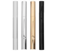 BETOOKY Tubo de Delineador Líquido Giratorio 3 Ml, Set 4 Piezas en Colores Oro, Plata Mate y Negro, Envases Rellenables para Brillo Labial y Maquillaje, Dispensadores Portátiles para