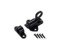 BETOOL Pernos de puerta de barril deslizante, 1 pieza Cerradura de cerrojo Puerta de aleación de aluminio negro Pestillo de resorte pequeño y grueso Guardia de seguridad la puerta del baño del hogar