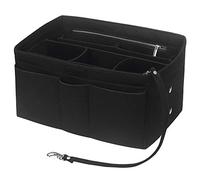 Betoores Organizador de Bolsos de Fieltro, Organizador con Bolsillo Interior extraíble e Llavero(Negro, Grande)