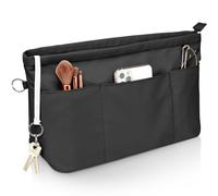 Betoores Organizador de Bolsos de Mano, Organizador de Bolsos de Nailon Resistente al Agua, Organizador de Bolsas, Organizador de Bolsas con Llavero y Cremallera, Negro S