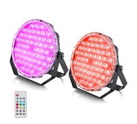 BETOPPER 2 Unidades Foco PAR LED RGB 54 x 1W, Luz de Escenario 3 en 1 con Mando, DMX512, Activación por Sonido, Modo Automático, Iluminación DJ para Fiestas, Bodas y Eventos