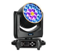 BETOPPER Cabezal Móvil LED RGBW 19x15W, Luz DJ Profesional 4 en 1 Control DMX, Efectos Luz Disco, Nube y Tira LED,Fiestas, Bodas, Discotecas,RGBW + Blanco Ajustable 3000K-6500K