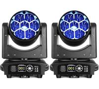 BETOPPER Cabezas móviles 350 W luces discoteca,Moving Head LED 7x40W RGBW Beam/Wash/Zoom/CTO efecto Bee Eye-Luces Spot para iluminación de escenario con activación sonora para fiestas, clubes,2 PCS