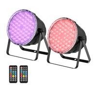 BETOPPER Foco Par LED Escénico 54x3W RGB 3 en 1, Cánones PAR con Control Remoto, Efectos Estroboscópico y Lavado DMX para Fiestas, Conciertos, Iglesias, Bodas, Eventos en Bares, 2 Unid