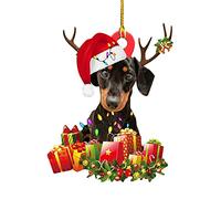 Betos 1 Pieza Adornos para Perros de Navidad, para Cachorros Perros decoración Personalizada de árbol de Navidad, decoración de Madera, árbol de Navidad para Perros Cachorros Pug Labrador Retriever