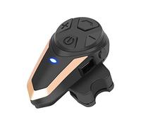 BETOWEY Intercomunicador Casco Moto BT-S3 Manos Libres Bluetooth Comunicador Intercom Headset Auriculares para Moto (Paquete 1, Oro)