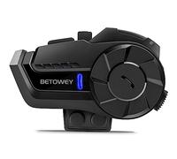 BETOWEY Intercomunicador Casco Moto, Manos Libres para Moto B2X Bluetooth 5.1 con Compartir Música, Asistente De Voz, Radio FM, Distancia De Intercomunicación hasta 800-1000 Metros (1 Pieza)