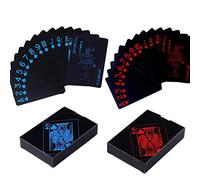 BETOY póker Naipes 2 Paquete Cartas de Poker Impermeables Cartas de póker de plástico Cartas magicas clásicas para niños y Adultos Mesa Juegos de Cartas(54 Piezas/Cubierta)