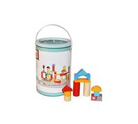 Betoys - Barril de 100 Bloques de construcción de Madera, 18 Meses a 4 años - Intemporal, Educativo y práctico - Color Multicolor