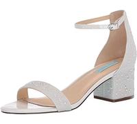 Betsey Johnson Blue Women's SB-MARI Heeled Sandal, White, 6.5 M US