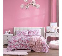Betsey Johnson - Juego de edredón Queen, Acogedor Juego de Cama Reversible de Microfibra cepillada, decoración Casual para el hogar para Todas Las Estaciones (Rosa viñedo Floral, Queen)