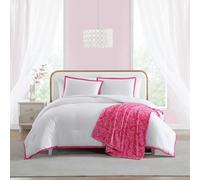 Betsey Johnson - Juego de edredón, Ropa de Cama Suave con Fundas a Juego, Manta Adicional incluida, decoración Elegante de habitación sólida (Rosa Hotel Exclusivo, matrimonial/Queen)