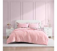 Betsey Johnson - Juego de Funda de edredón matrimonial/Queen, Ropa de Cama de Terciopelo con Fundas a Juego, decoración Floral del hogar, Certificado Oeko-Tex (Terciopelo Rosa sólido,