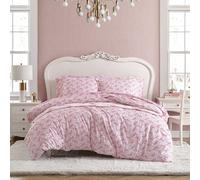 Betsey Johnson - Juego de Funda de edredón tamaño King, Ropa de Cama súper Suave con Fundas a Juego, decoración Elegante para el hogar, Certificado Oeko-Tex (Ballet, Color Rosa, King)