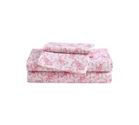 Betsey Johnson - Juego de sábanas tamaño Queen, Suave y Ligera, Resistente a la decoloración y a Las Arrugas (Lazos de Ballet, Rosa, Queen)