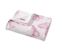 Betsey Johnson - Manta King, Ropa de Cama de Felpa Ligera y cálida, decoración del hogar para Todas Las Estaciones (Rosa Mariposa malaquita, King)