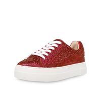 Betsey Johnson Women's Sidny Sneaker, Red, 5