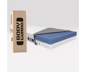 bett1 - Colchón BODYGUARD® 200x200 cm, 2 lados de firmeza en un solo colchón (firmeza media/más firme), espuma alta densidad, funda lavable a 60°