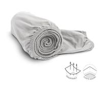 bett1 | Sábana Bajera Ajustable de Punto Jersey BODYGUARD® (140-160x200 cm; Gris) Proporciona un Suave Confort al Dormir Gracias a su Agradable sensación sobre la Piel y su Ajuste al colchón