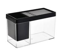 Betta Aquarium, Crab Tank, Small Desktop Bowl, Space-Saving Habitat Shrimp, Fish Tank For Crabs, Transparent Modern Home Décor, Tiny Gold Fishes, 6.73x3.15x4.13 Inches