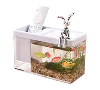 Betta Aquarium, Crab Tank, Small Desktop Bowl, Space-Saving Habitat Shrimp, Fish Tank For Crabs, Transparent Modern Home Décor, Tiny Gold Fishes, 6.73x3.15x4.13 Inches