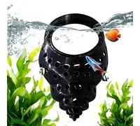 Betta Cave - Anillos flotantes pequeños para alimentación de peces | Camarones de cama de lugar de descanso - Decoración de hábitat acuático para agua dulce, hogar, oficina, dormitorio, hotel, tienda