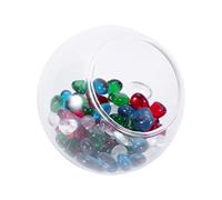 Betta Cave, Fish Tank Glass Ornament, 2.36x2.36 Inches Double Purpose Shrimp Sleeping Nest & Natural Hiding, Hermit Crab Habitat Decor for Aquatic Life and Aquariums