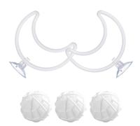 Betta Enrichment Toys - 2-Piece Interactive Exercise Ring, Fish Exercise Ring with Filter Balls | Interactive Betta Fish Toys For Habitat Beginner Keepers Play Training Swimming Feeding