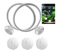 Betta Exercise Ring - PP Silicone 7.3cm, Fish Training Hoop Set, Aquarium Filter Ball, Suction Cup Design | Betta Fish Toy For Tank Activity, Training, Decoration, Water Play, Aquarium Use