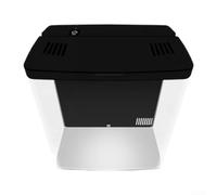 Betta Fish Aquarium Starter Kit con iluminación LED y sistema de filtro de tres capas, tanque acrílico compacto para peces pequeños y camarones adecuado para uso doméstico (negro)