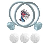 Betta Fish - Aros de Ejercicio para Peces y Bolas de Filtro, aro de Ejercicio para Peces pequeños con Ventosa, Juguetes de Acuario