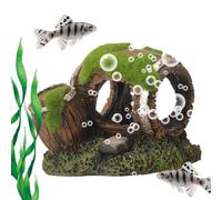 Betta Fish Cave - Realistic Resin Tunnel Aquarium Corner Breeding Decor, Aquarium Cave, Tank Ornament, Enrichment Shelter | Decorative Fish Breeding Spawning Landscaping