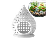 Betta Fish Hammock - 3D Printed Feeder Shelter for Rest | Buoyancy Bio-Polymer with Leaf-Mimic Texture & Suction Cup Mount for Corydora, Clown Crab and Aquarium Breeding Habitats