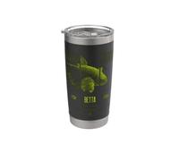 Betta Fish Keeper ropa de calle moderna Vaso térmico de acero inoxidable de doble pared