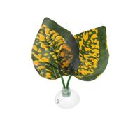 Betta Fish Leaf Natural Habitat Simulation for Betta Spawnings Grounds, Double Leaves Resting Bed, Orange Deep Green