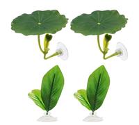 Betta Fish Leaves, 4 hamacas Ajustables con Ventosa para Peces, Hojas de imitación para criar, Dormir y Mejorar la Salud, Montaje Conveniente de 10 x 5 x 5 cm
