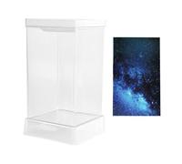 Betta Fish Tank, Desktop Aquarium Kit, Tabletop Decor Acuario, 4.14x4.14x8.08 pulgadas Built-in Filter and LED Lighting, Compact Terrarium for Study Room, Apartment and Home