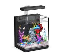 Betta Fish Tank, kit de acuario todo en uno de 2 galones con filtración y luz LED, acuario autolimpiante para principiantes, niños, regalos para hombres, adolescentes y niños