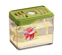 Betta Fish Tank - PP PC 12x8x10cm | Kits De Inicio De Nano Acuario con Orificio De Ventilación | De Mesa Pequeña Compacta para Betta, Camarones, Mini Mascotas Acuáticas, Niños, Escritor