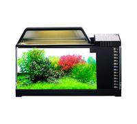 Betta Fish Tank - Tanques de Peces de 30 x 13 x 18,5 cm con Filtro de luz LED, de filtración Inteligente, Kit de monitoreo de Temperatura para Medusas de camarones Betta Guppy, decoración del