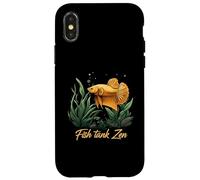 Betta Fish Tank Zen Aquarium Aquatic Life Lover Carcasa para iPhone X/XS